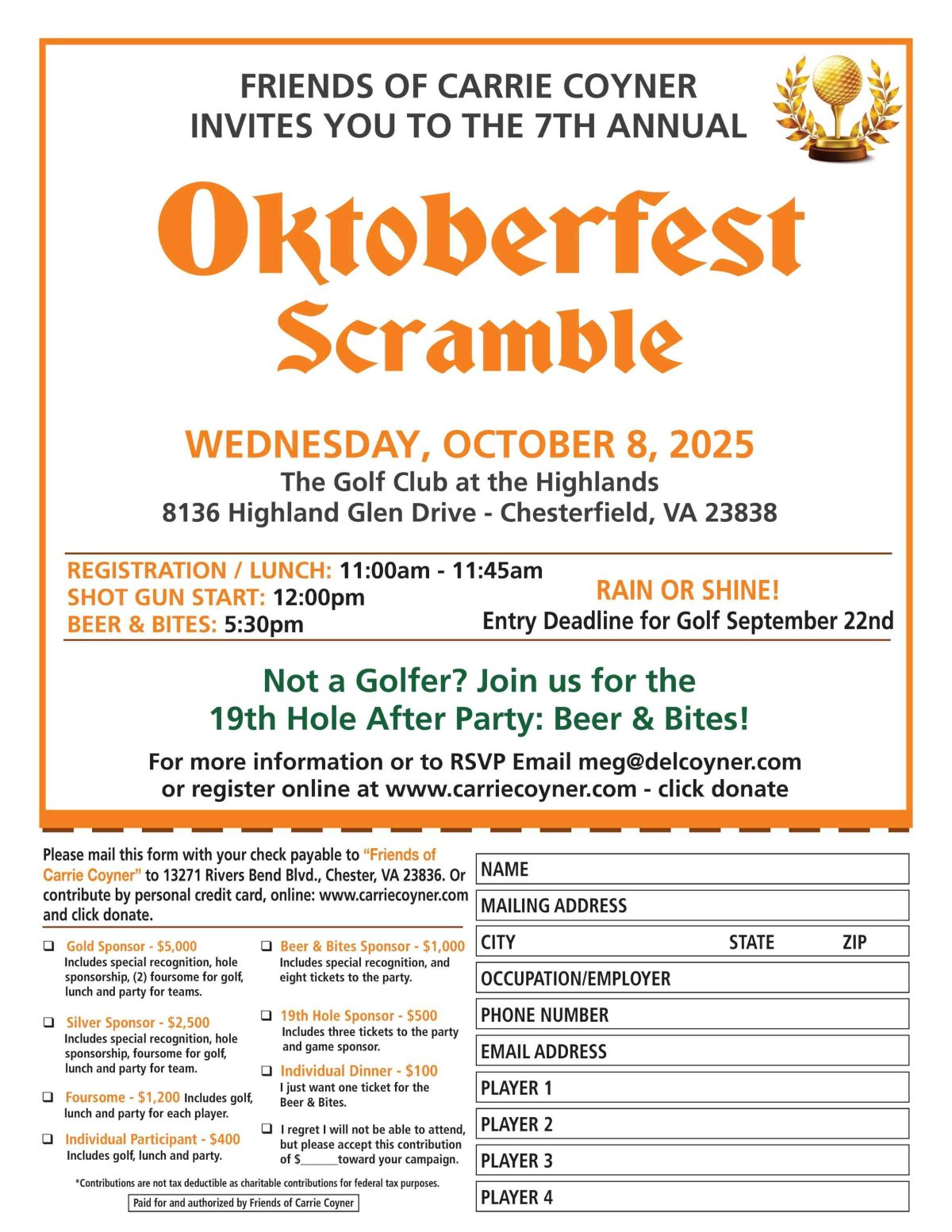 Carrie Coyner Oktoberfest Golf