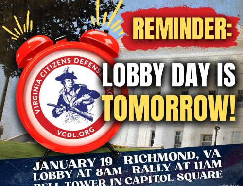 Reminder: Lobby Day Tomorrow! (Monday)