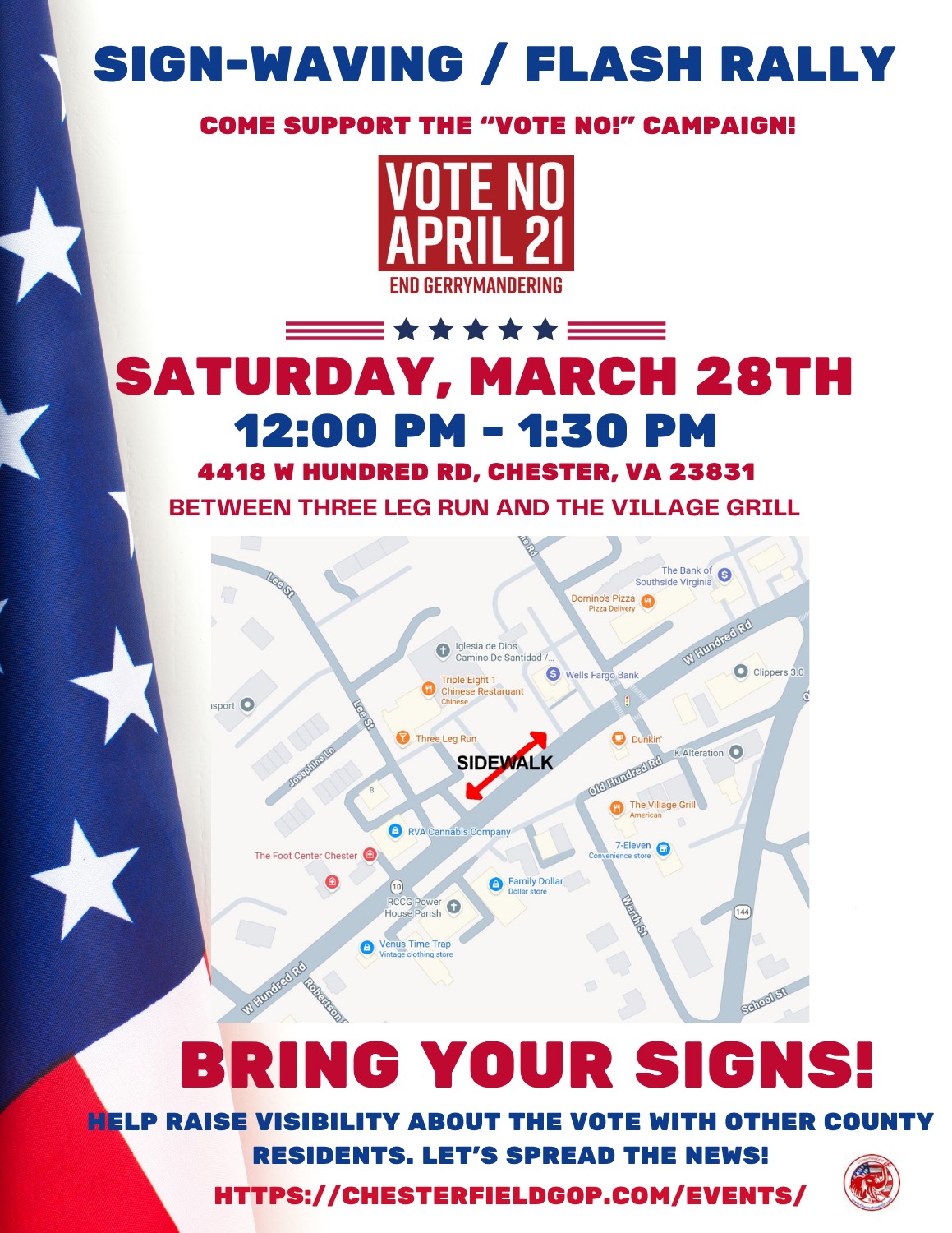 Red White and Blue Bold 4th of July Celebration Flyer