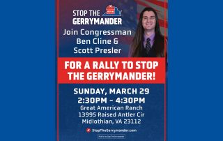 Stop the Gerrymander Rally with Scott Pressler Banner