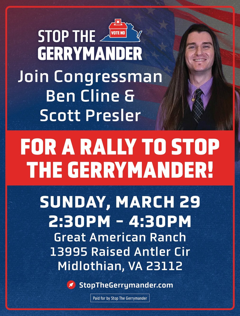 Stop the Gerrymander Rally with Scott Pressler Stop the Gerrymander Rally Flyer